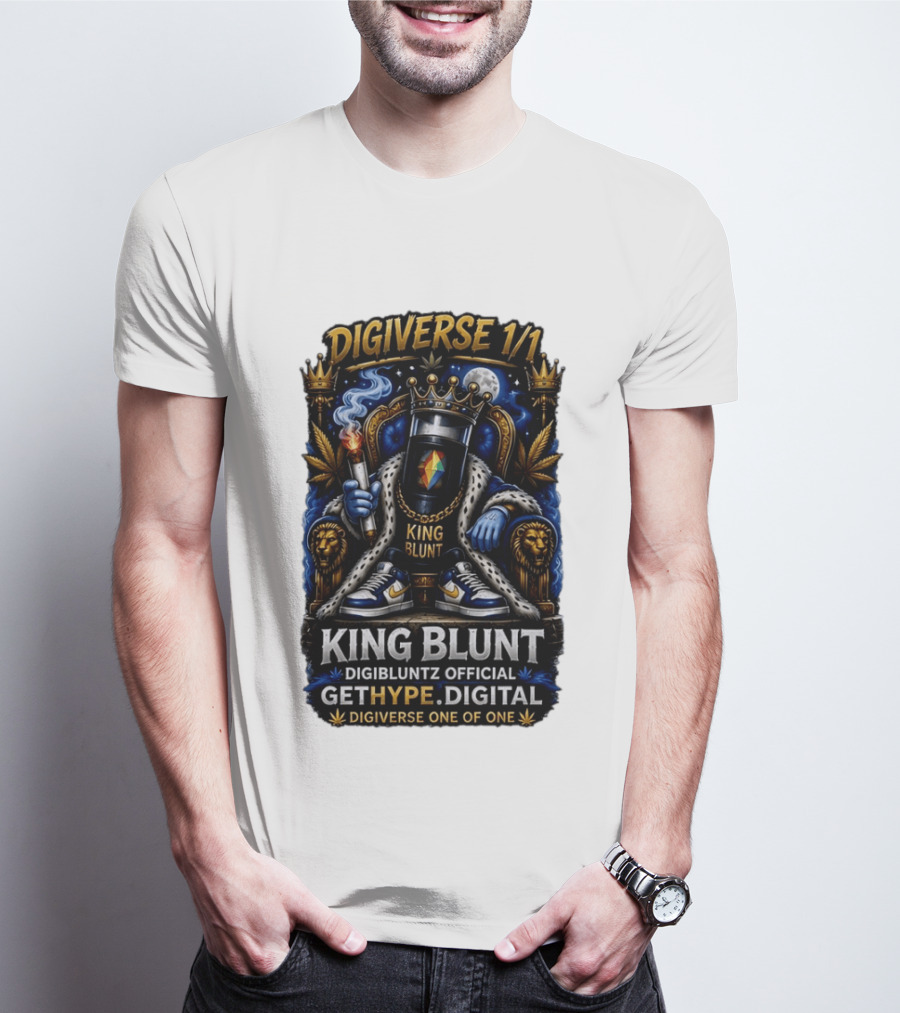Digiverse 1 1 King Blunt GetHype Digibluntz Official Digital One Of One T-Shirt