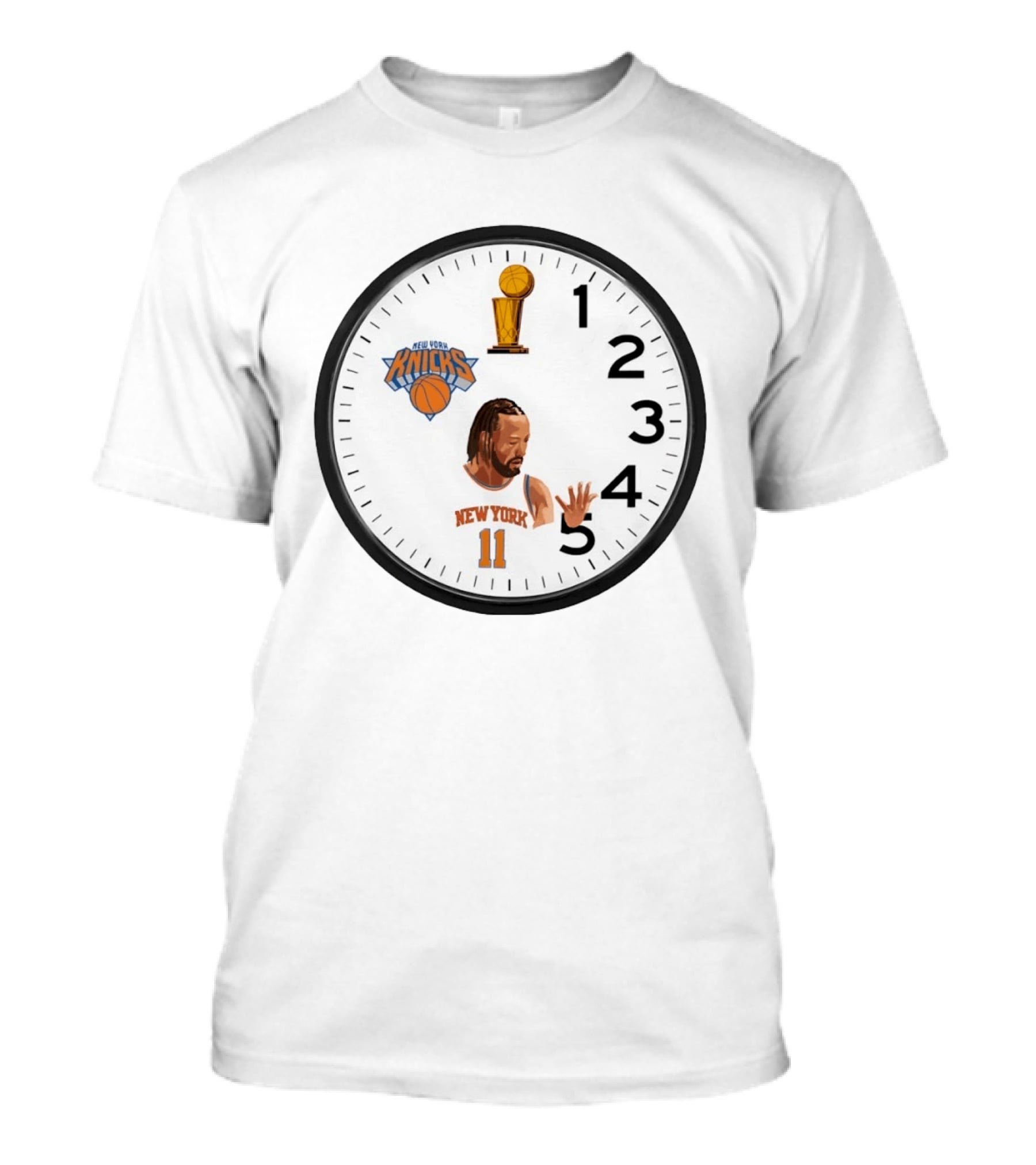 Knicks In 5 Jalen Brunson New York Time Basketball Trophy T-Shirt