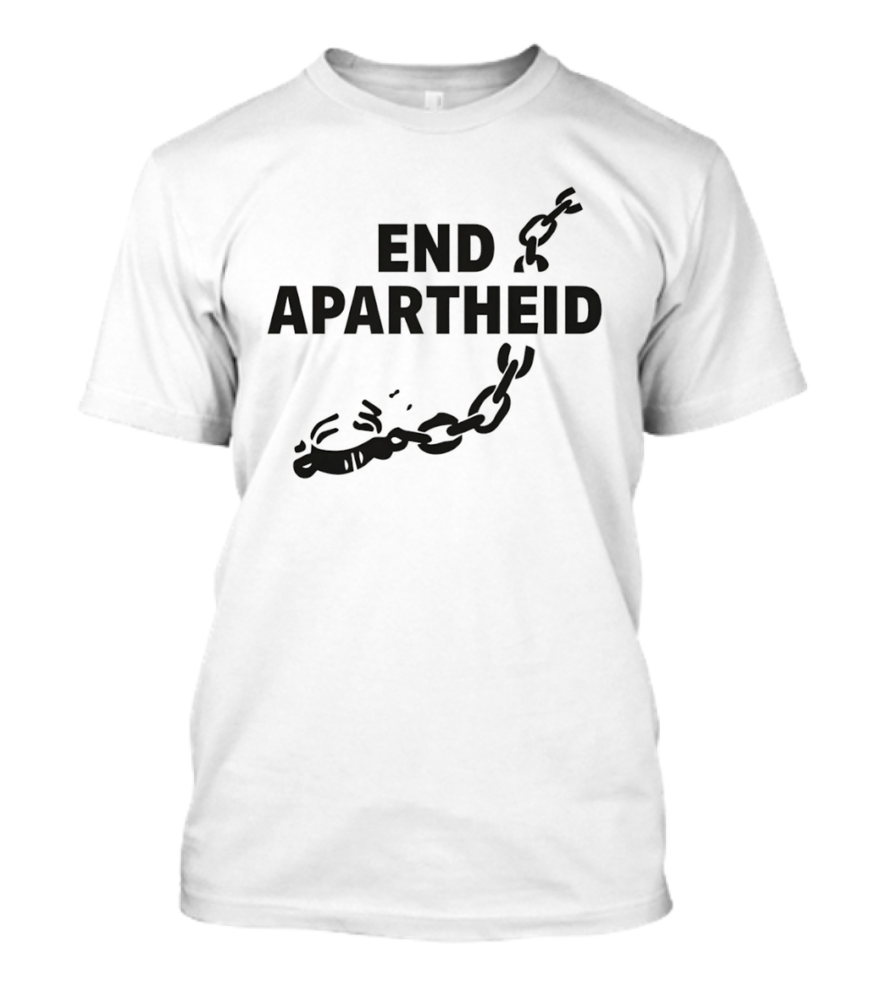 End Apartheid Broken Chains Justice 2026 No Place For Hate T-Shirt
