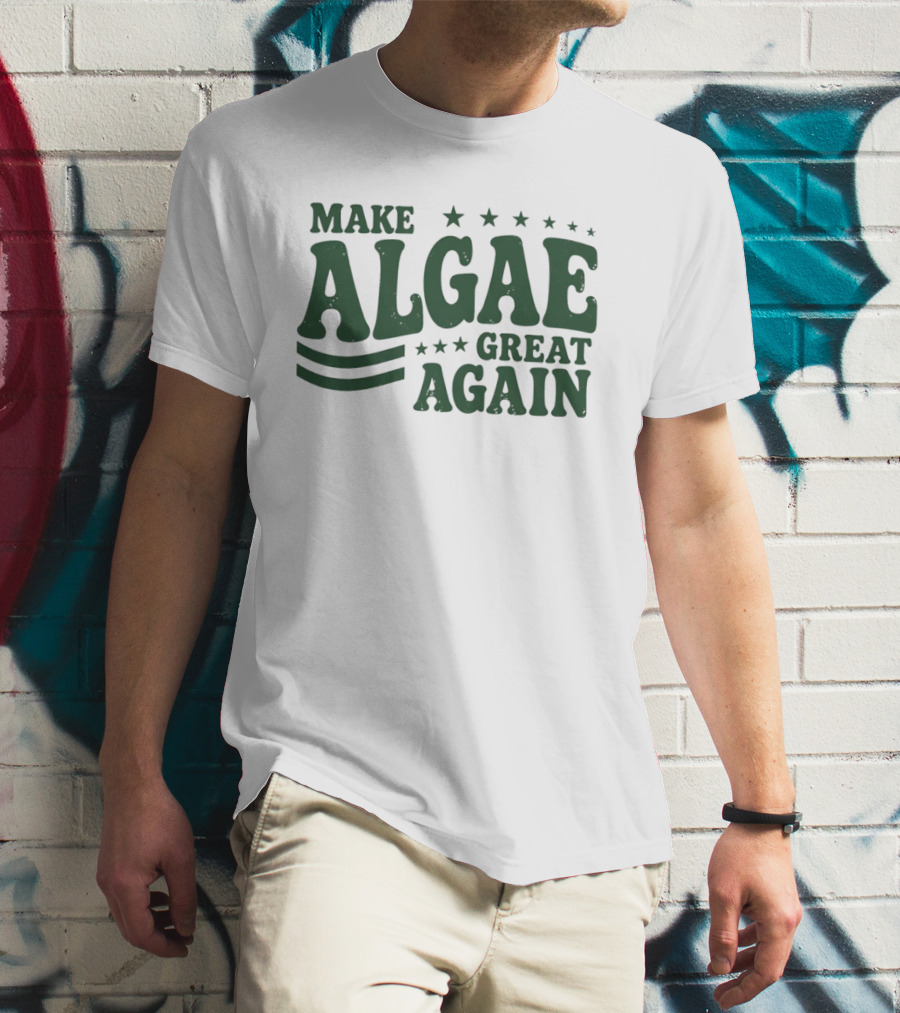 Make Algae Great Again MAGA Political Satire Team Algae Liberal Protest T-Shirt