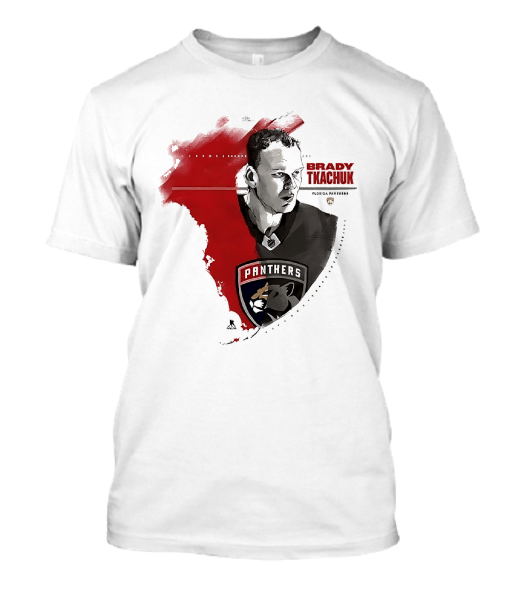 Florida Panthers Brady Tkachuk Portrait State Of Florida T-Shirt