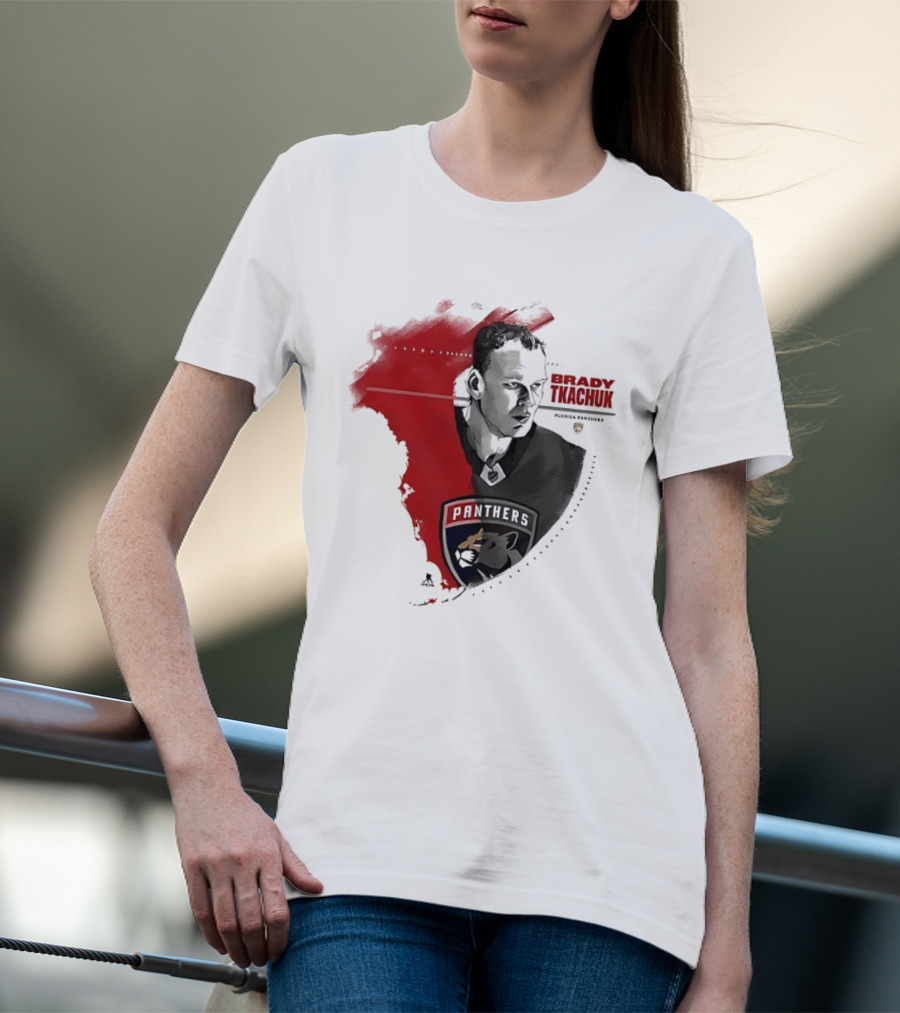Florida Panthers Brady Tkachuk Portrait State Of Florida T-Shirt