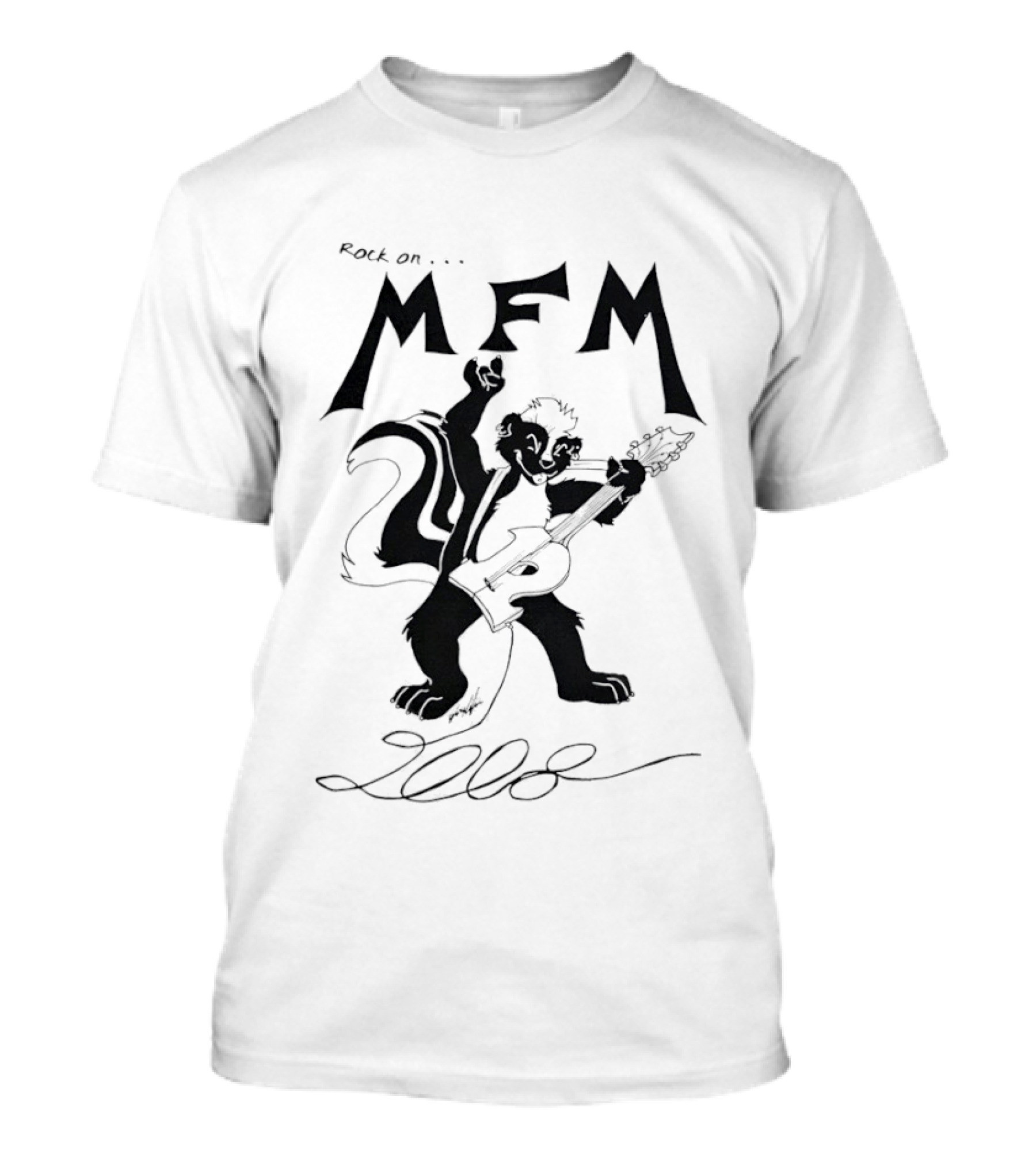 Rock On MFM 2008 Skunk Guitar T-Shirt