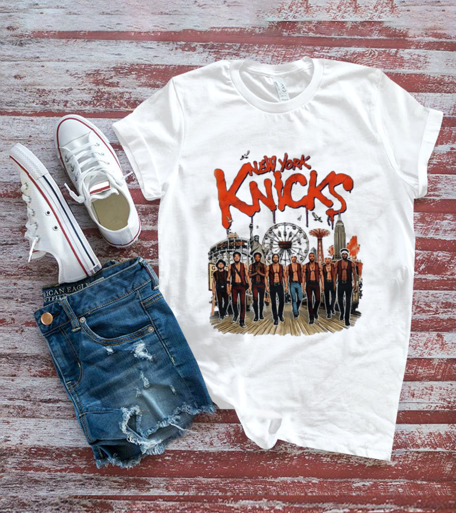 New York Knicks The Warriors Coney Island Gang Ferris Wheel Empire State Building T-Shirt