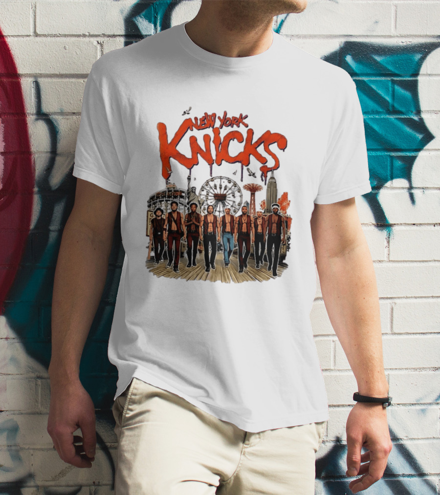 New York Knicks The Warriors Coney Island Gang Ferris Wheel Empire State Building T-Shirt