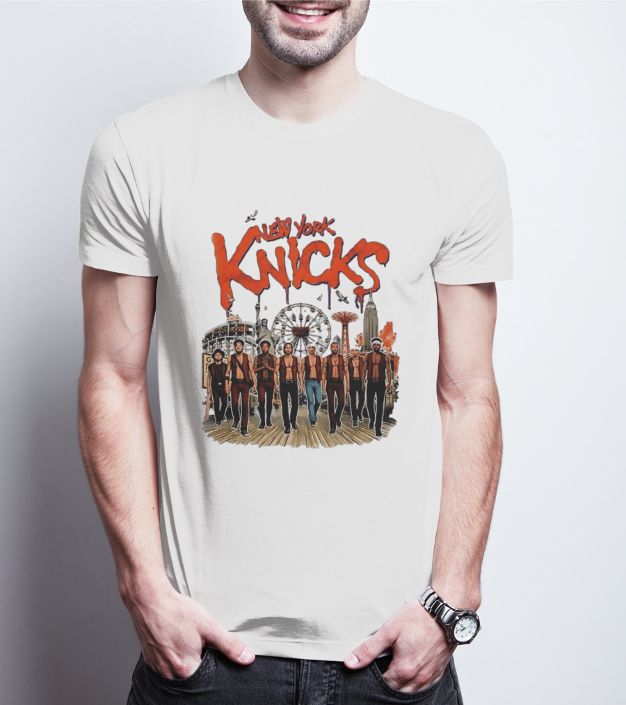 New York Knicks The Warriors Coney Island Gang Ferris Wheel Empire State Building T-Shirt