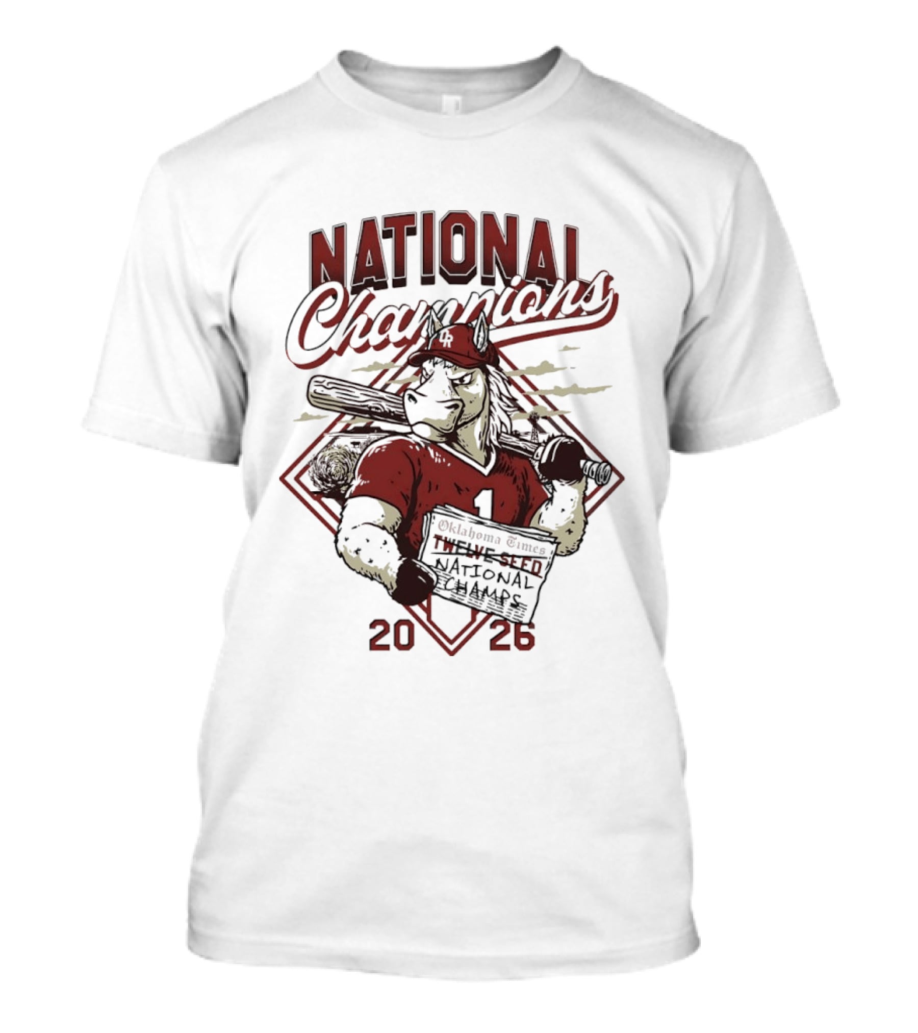 Oklahoma Sooners National Champions 2026 Sooner Schooner Baseball T-Shirt