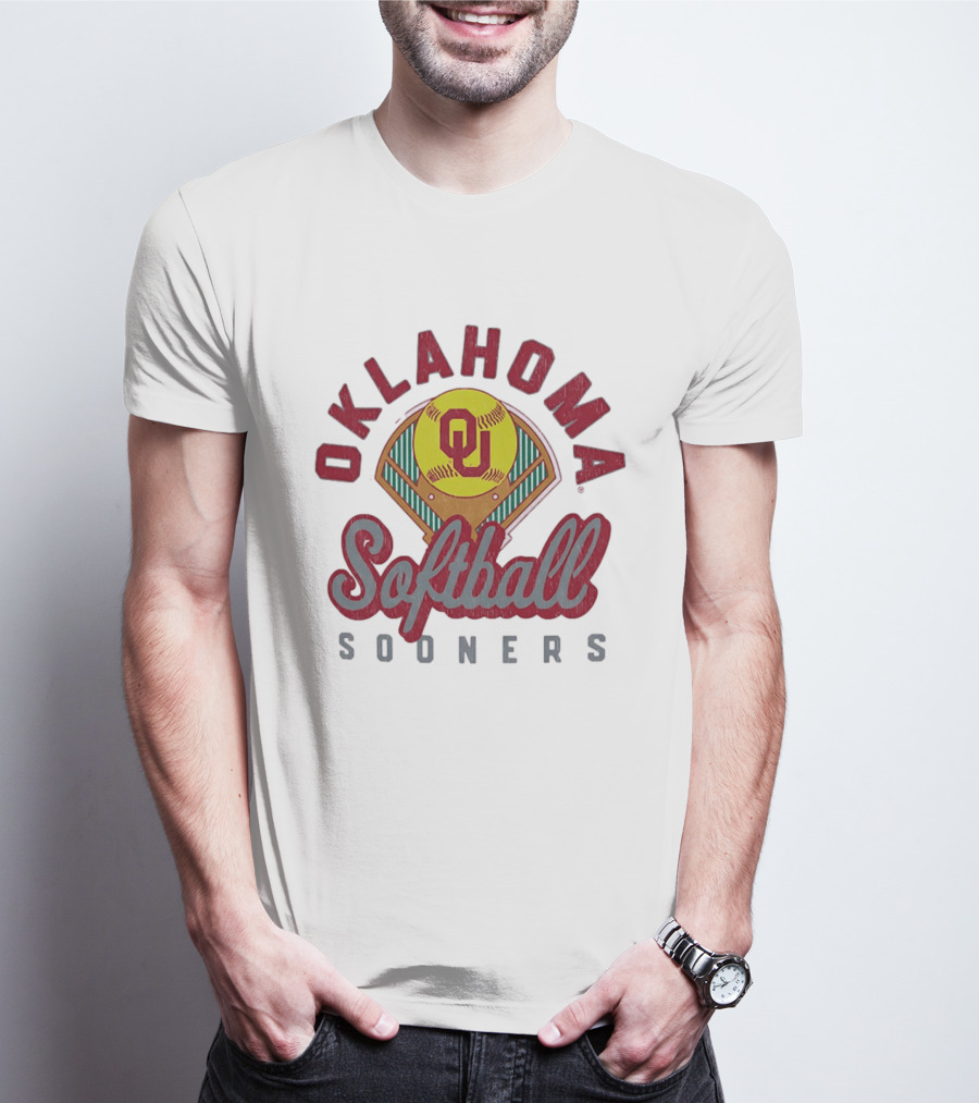Oklahoma Sooners Softball Baseball Field Team T-Shirt