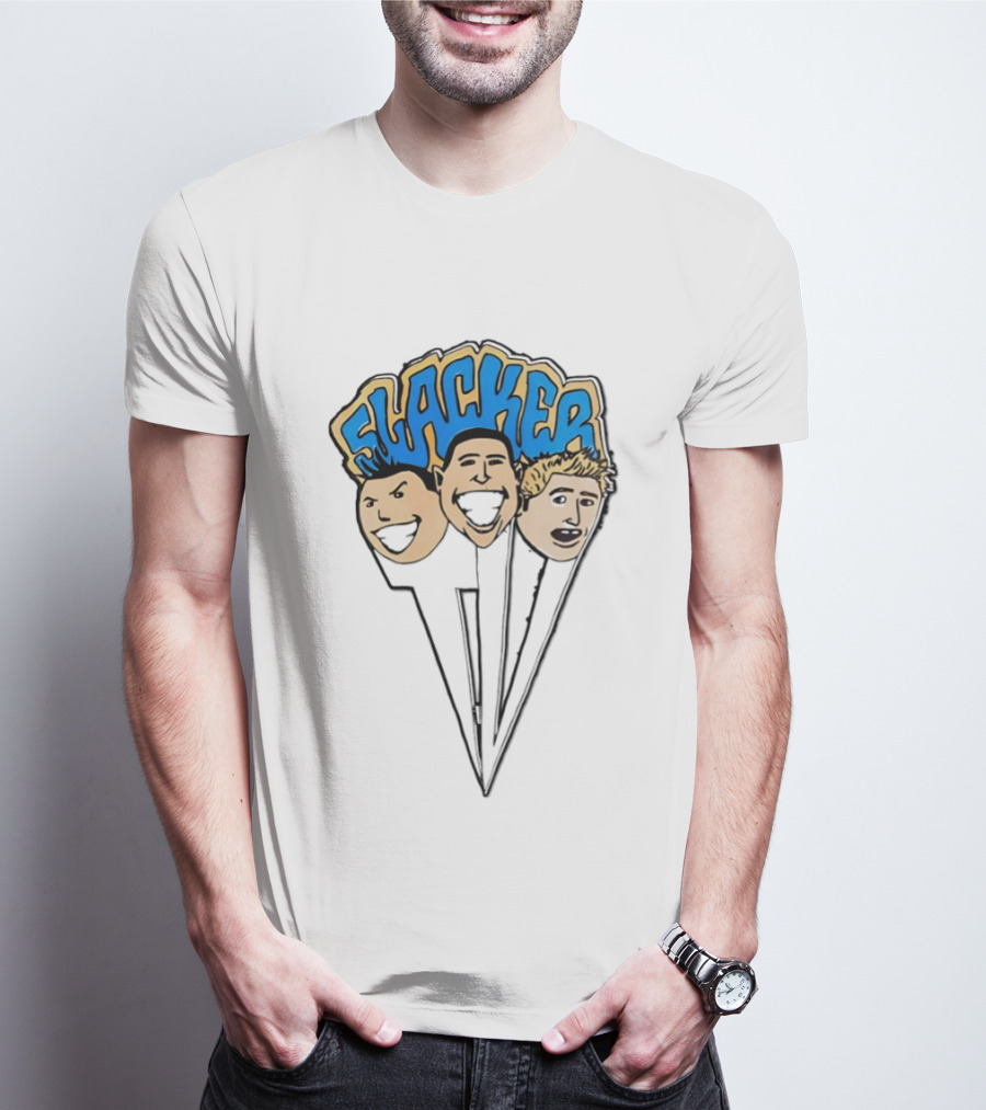 Slacker Cartoon Heads Punk Rock Trio T-Shirt