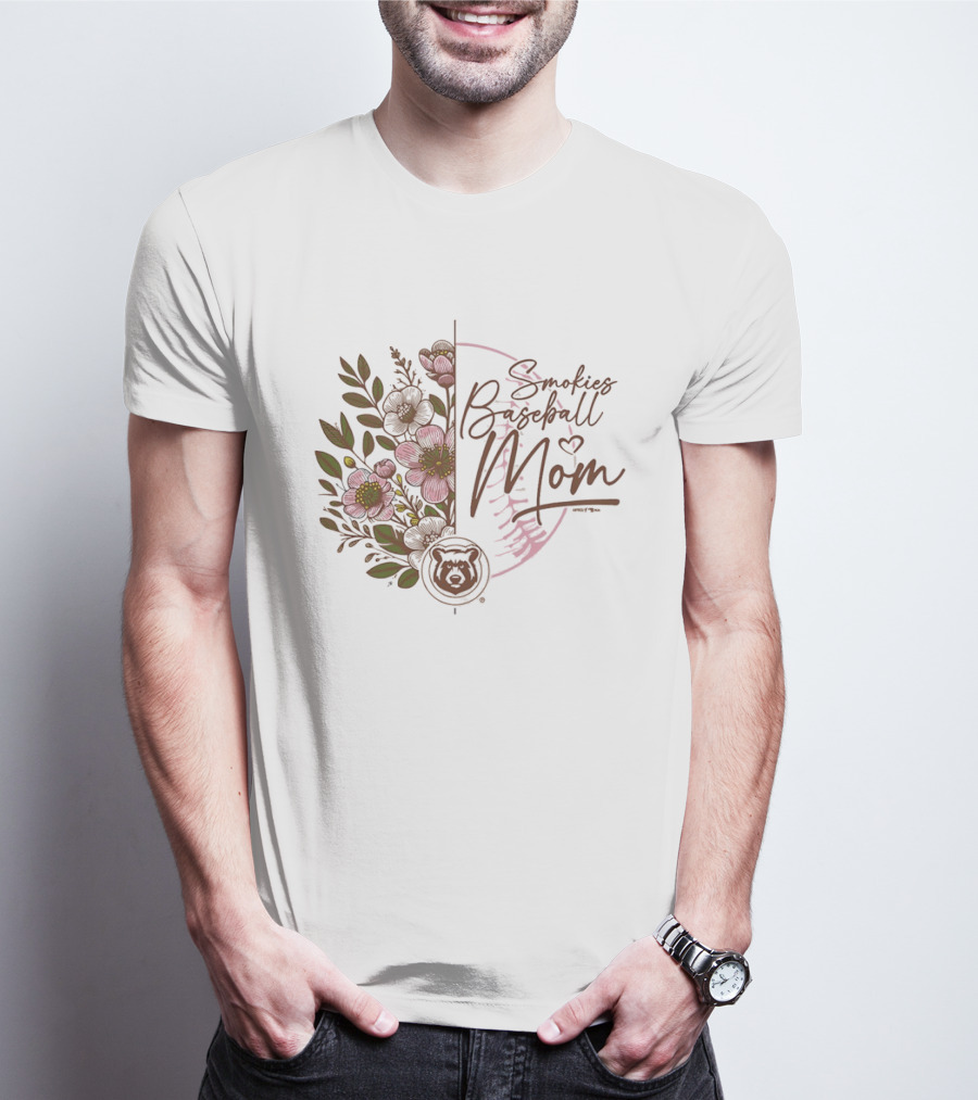 Tennessee Smokies Baseball Mom Floral Minor League Baseball T-Shirt