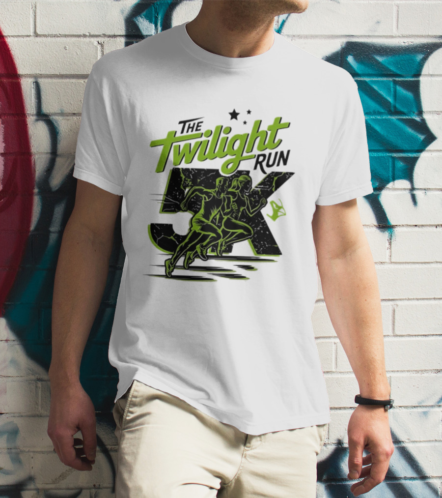 The Twilight Run 5K Runners And Stars Night Race Event T-Shirt