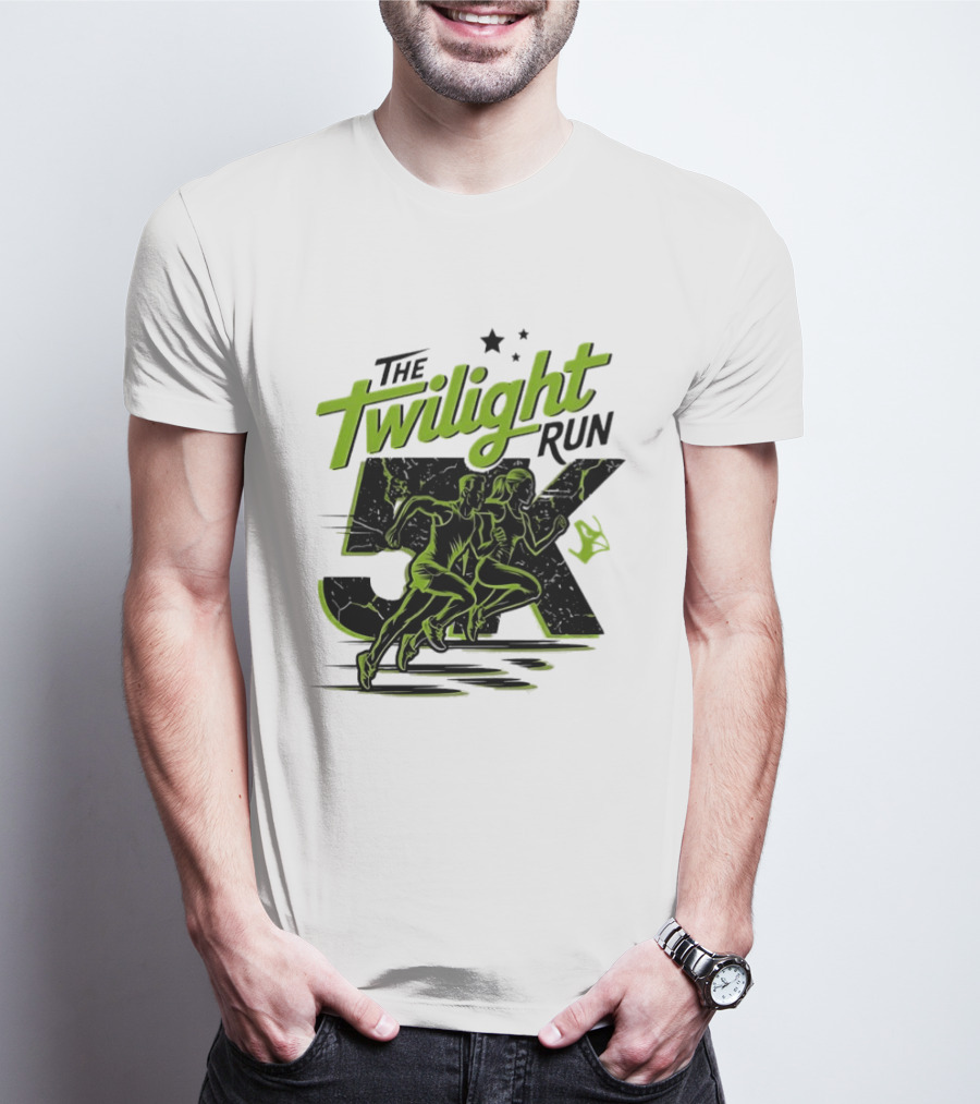 The Twilight Run 5K Runners And Stars Night Race Event T-Shirt