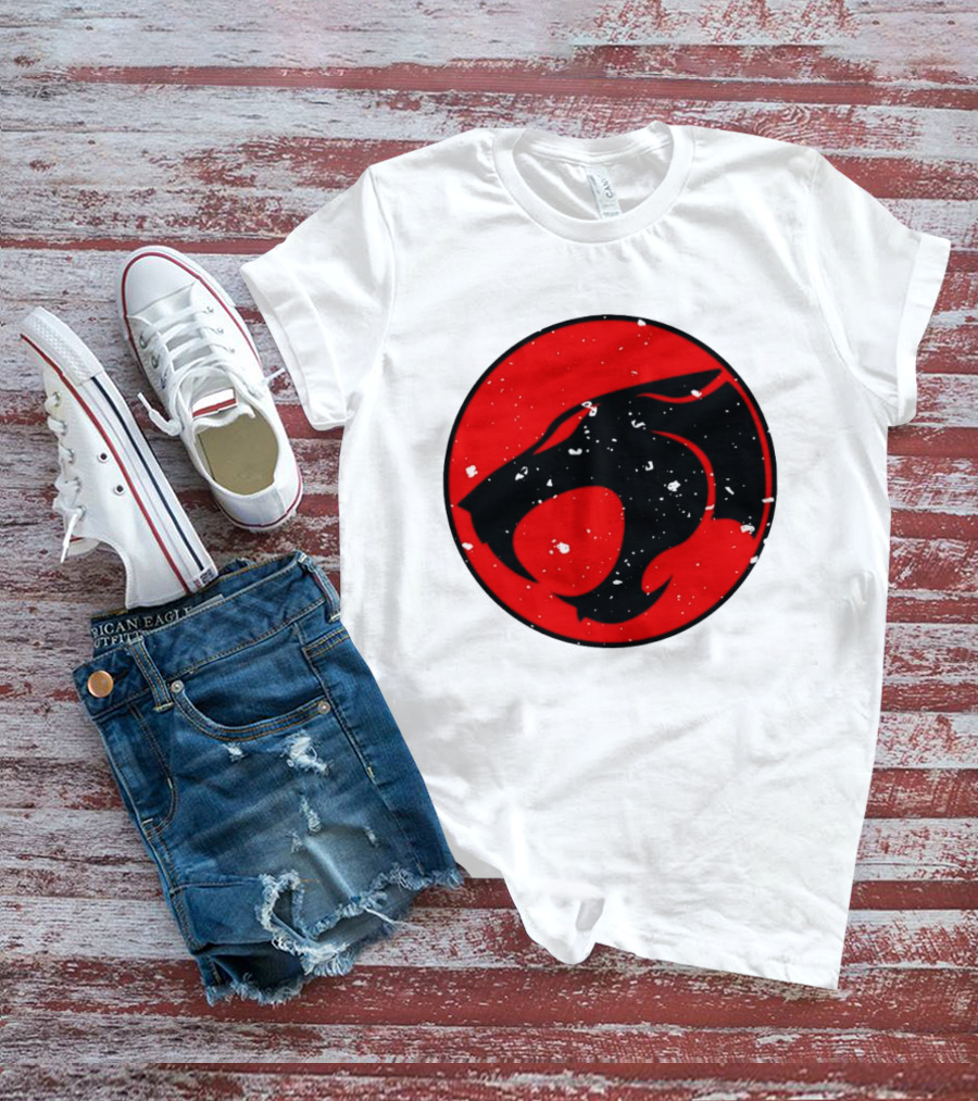 Thunder Jaguar Cat Red Circle T-Shirt