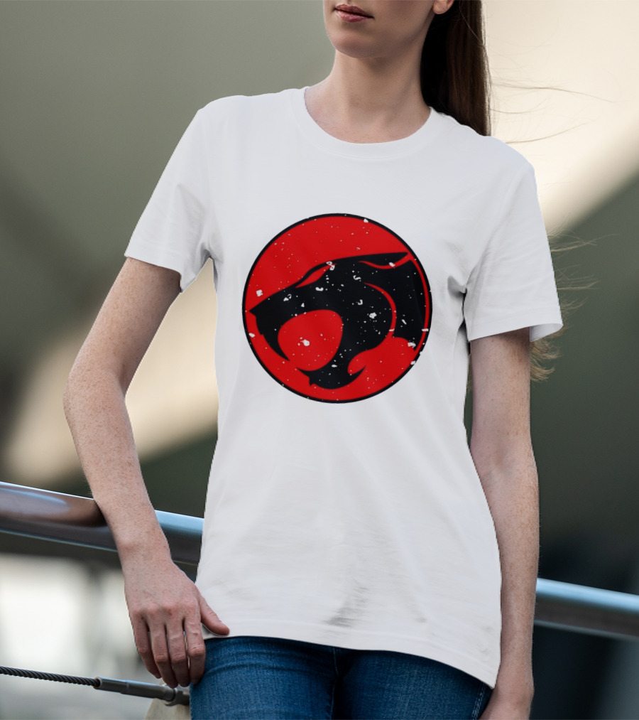 Thunder Jaguar Cat Red Circle T-Shirt