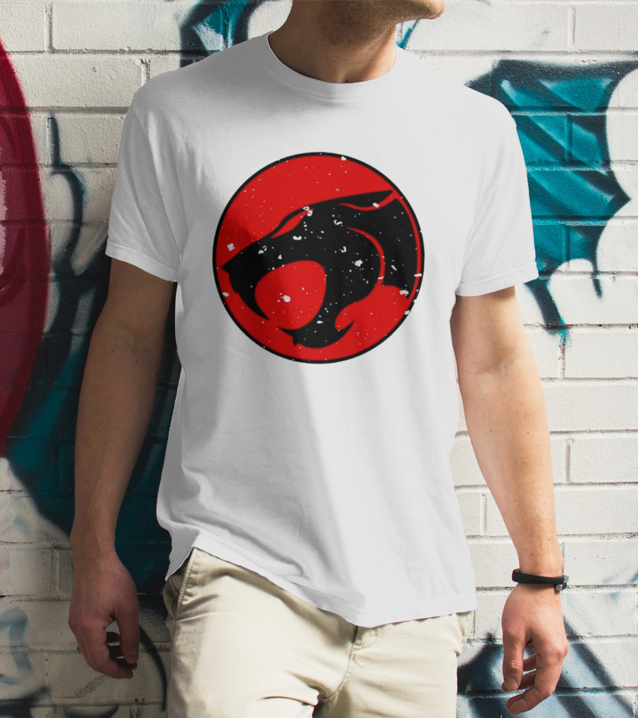 Thunder Jaguar Cat Red Circle T-Shirt