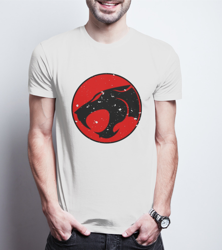 Thunder Jaguar Cat Red Circle T-Shirt