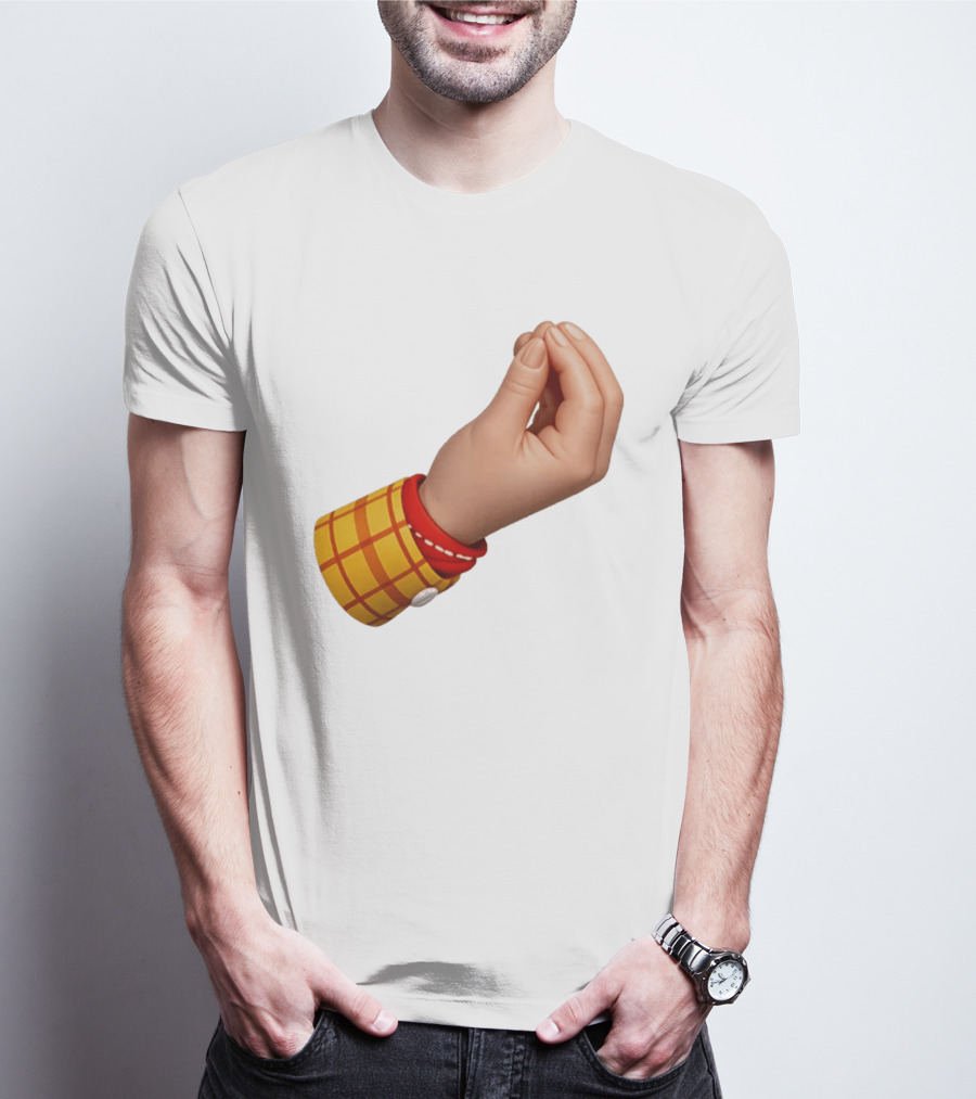 Woody's Italian Hand Gesture Pixar Character Sleeve T-Shirt