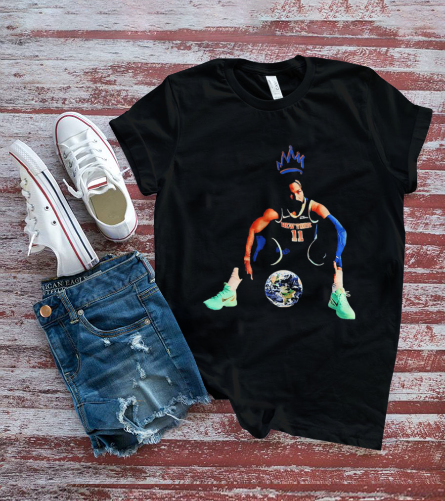 New York Knicks Jalen Brunson 11 Crown Basketball World T-Shirt