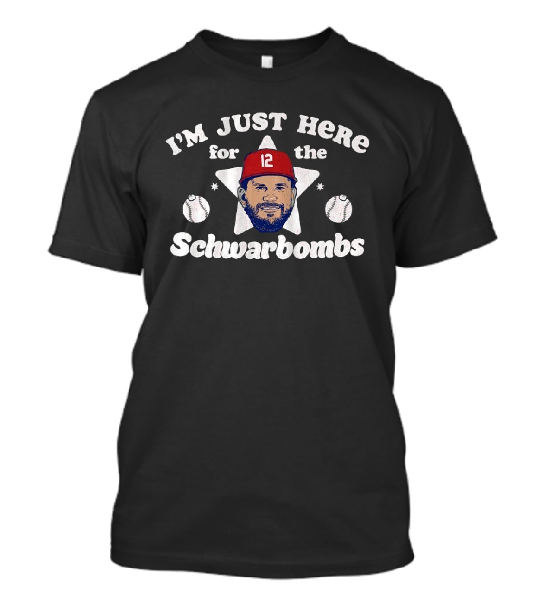 Kyle Schwarber I'm Just Here For The Schwarbombs Number 12 Baseball Star T-Shirt