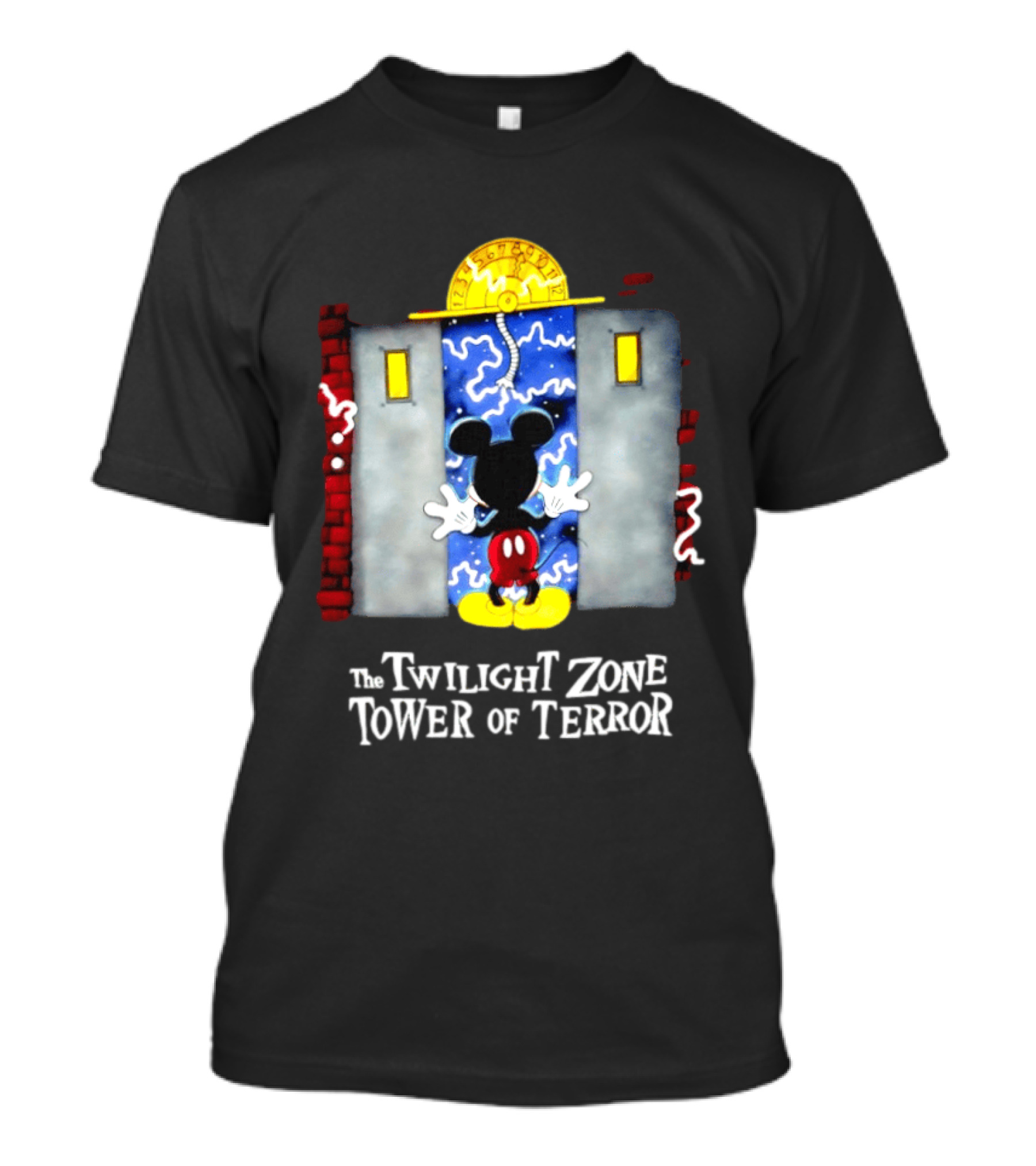 Mickey Mouse Twilight Zone Tower Of Terror Elevator Ride T-Shirt