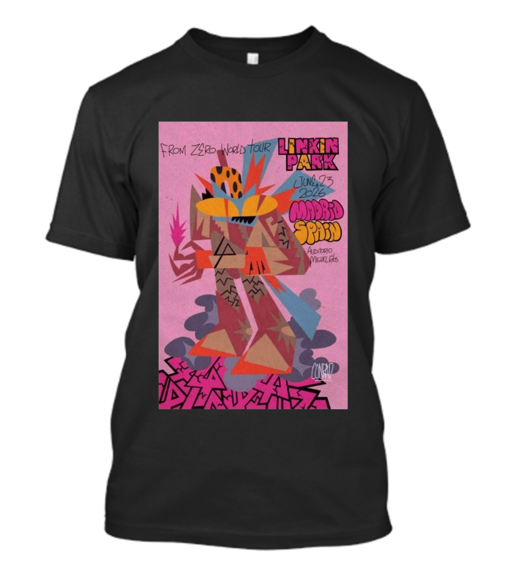 From Zero World Tour Linkin Park June 23 2026 Madrid Spain Auditorio Miguel Ríos T-Shirt