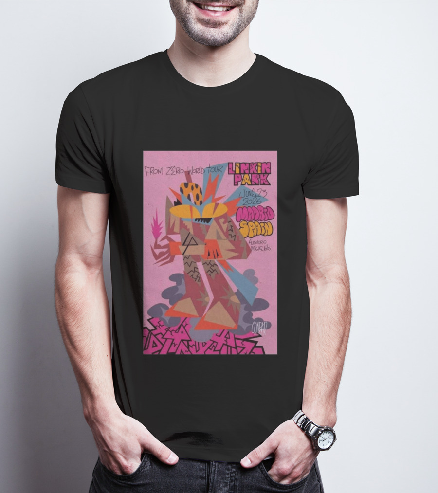 From Zero World Tour Linkin Park June 23 2026 Madrid Spain Auditorio Miguel Ríos T-Shirt