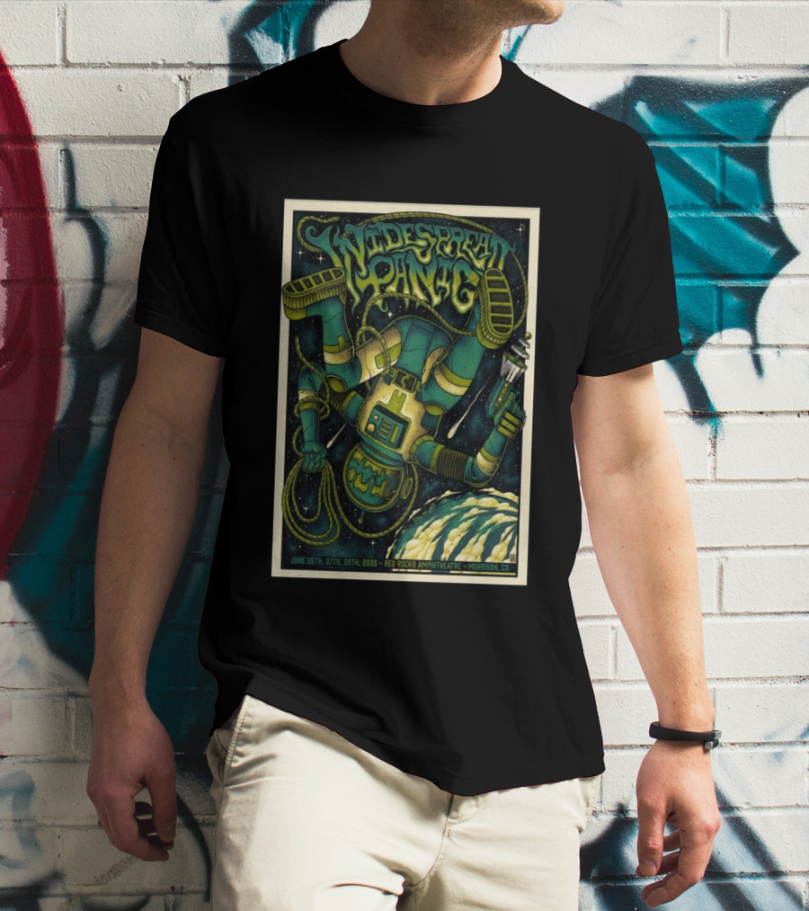 Widespread Panic Space Themed Red Rocks Amphitheatre Morrison CO June 26 27 28 2026 T-Shirt