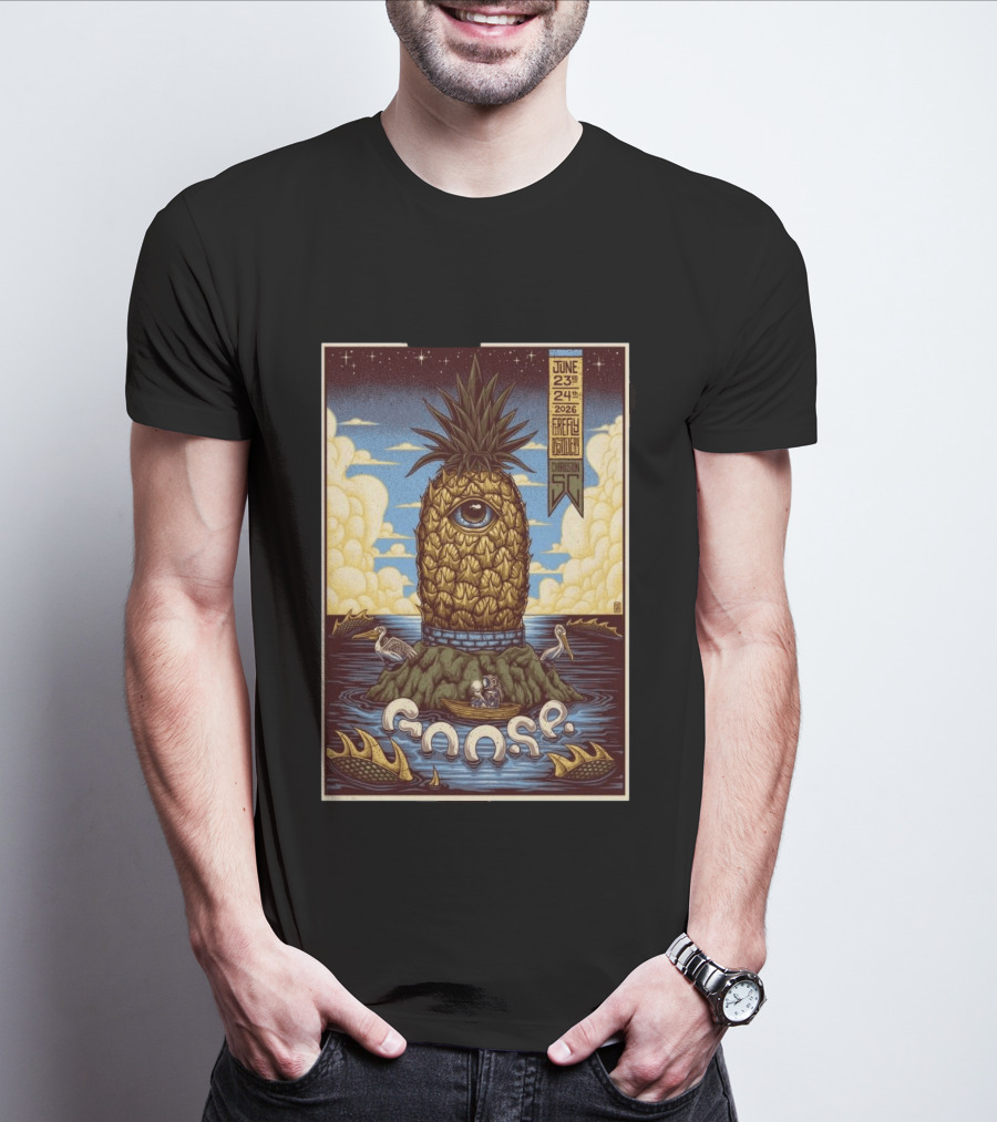 Goose June 23 24 2026 Firefly Distillery North Charleston SC Pineapple Eye Fantasy T-Shirt