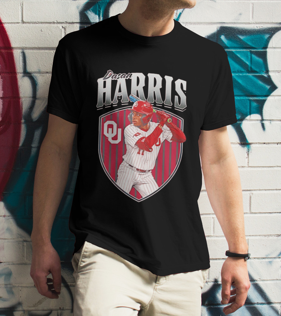 Dasan Harris Oklahoma Sooners Baseball OU T-Shirt