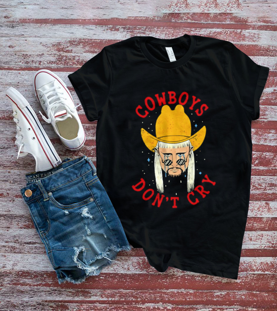 Oliver Tree Cowboys Don't Cry Large Yellow Hat Sad Face T-Shirt