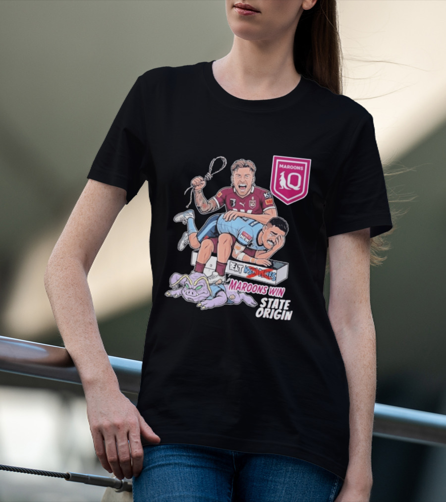 Queensland Maroons Win Over Nsw Blues State Origin Victory T-Shirt