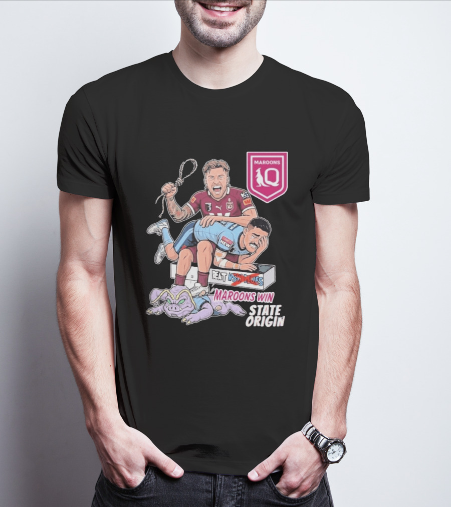 Queensland Maroons Win Over Nsw Blues State Origin Victory T-Shirt