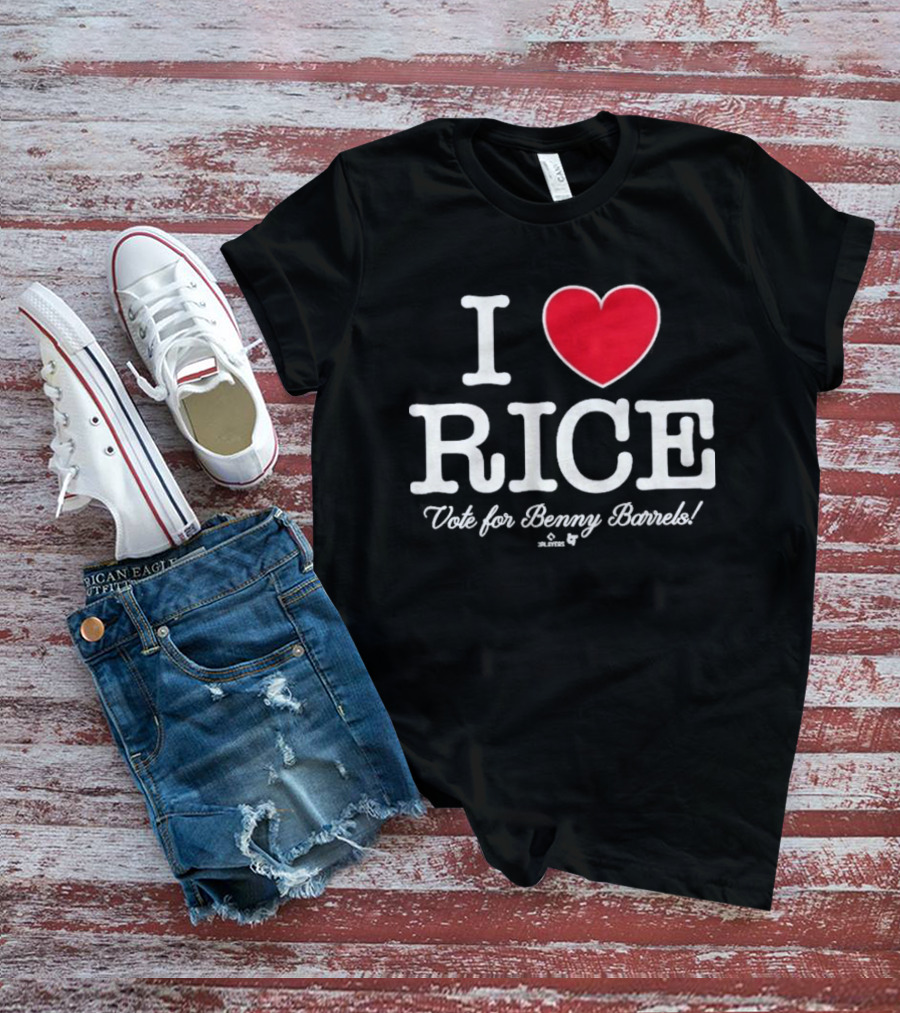 I Love Rice Vote For Benny Barrels T-Shirt