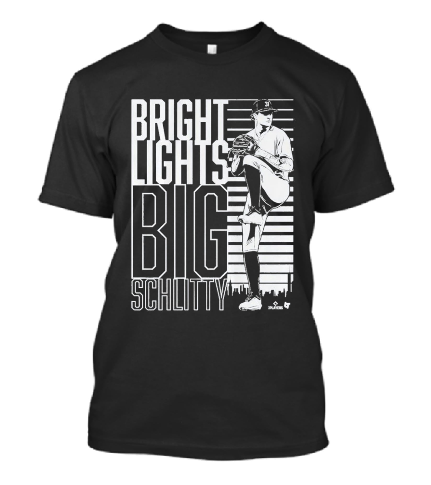Bright Lights Big Schlitty Cam Schlittler Pitching T-Shirt
