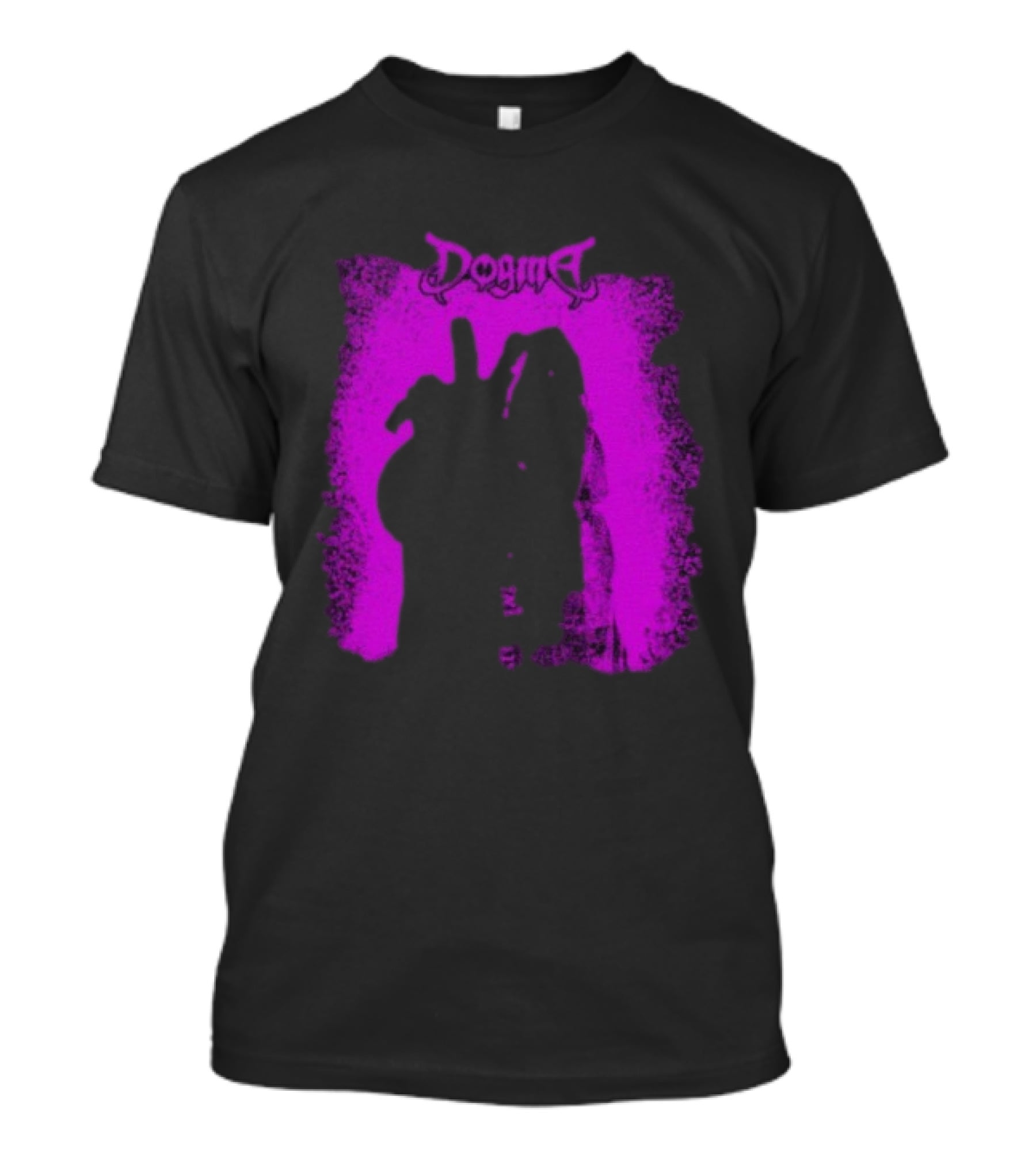 Dogma My Matricidal Purple Gothic Text With Pink Grunge Frame T-Shirt