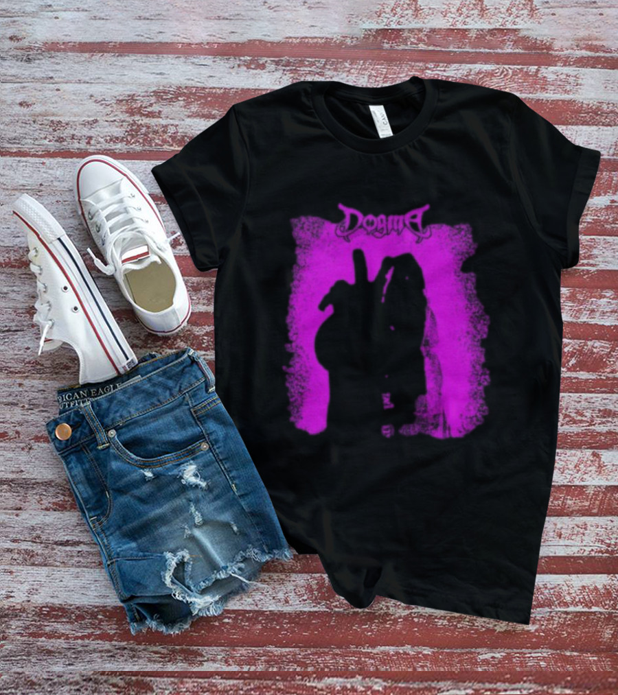 Dogma My Matricidal Purple Gothic Text With Pink Grunge Frame T-Shirt