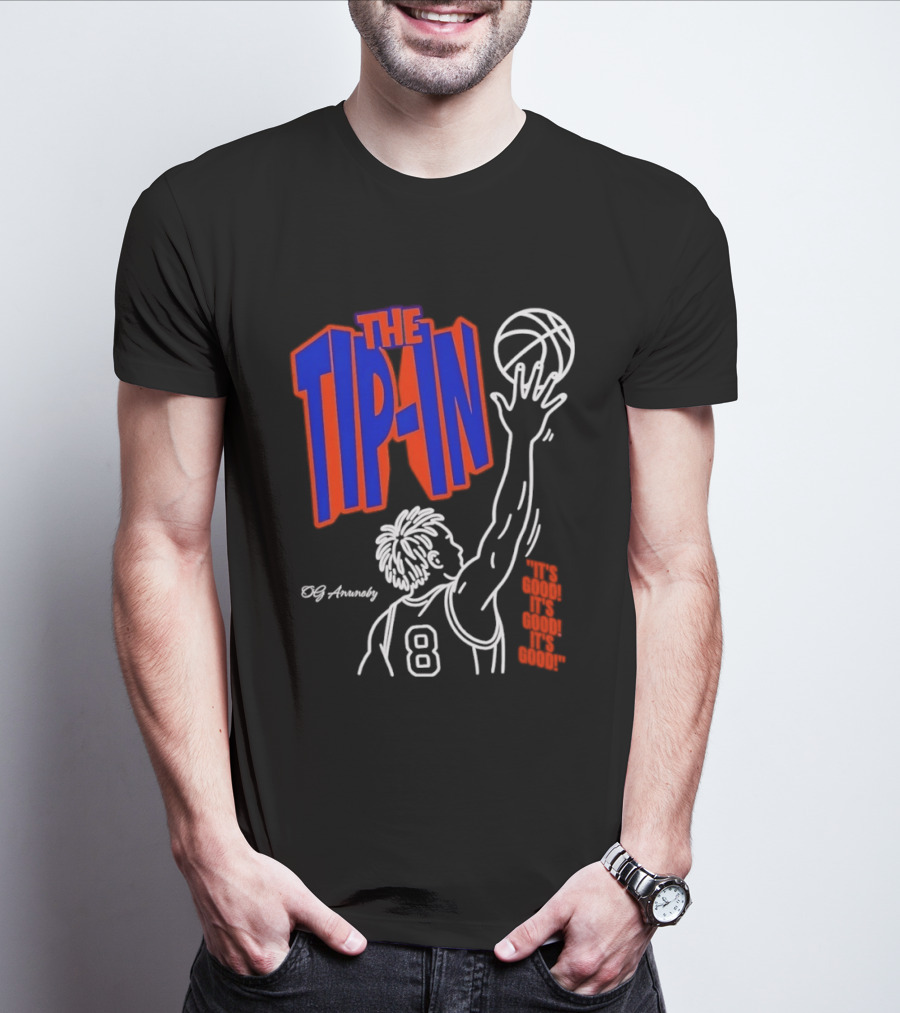 The Tip In OG Anunoby New York Knicks 2026 NBA Champs Basketball Player 8 T-Shirt