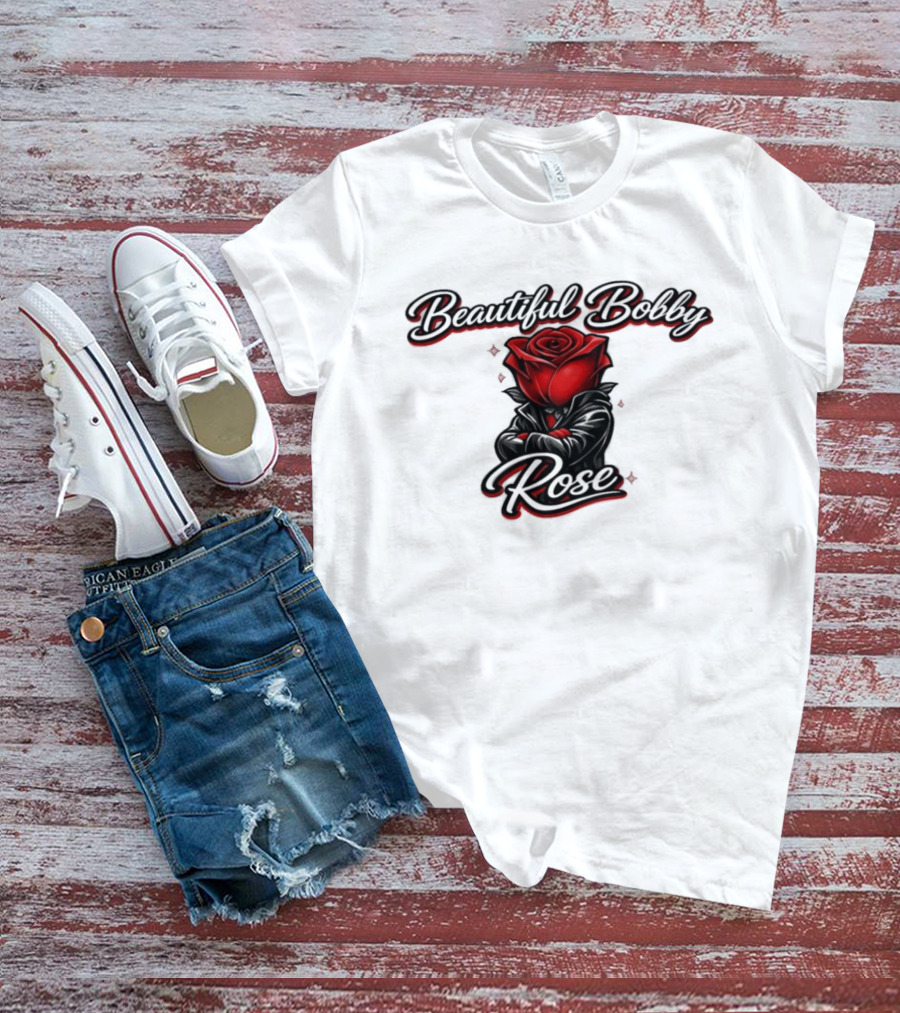 Beautiful Bobby Rose Red Flower T-Shirt