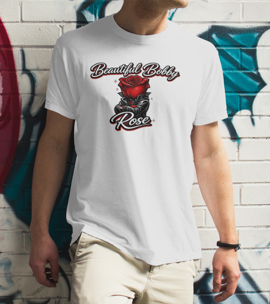 Beautiful Bobby Rose Red Flower T-Shirt