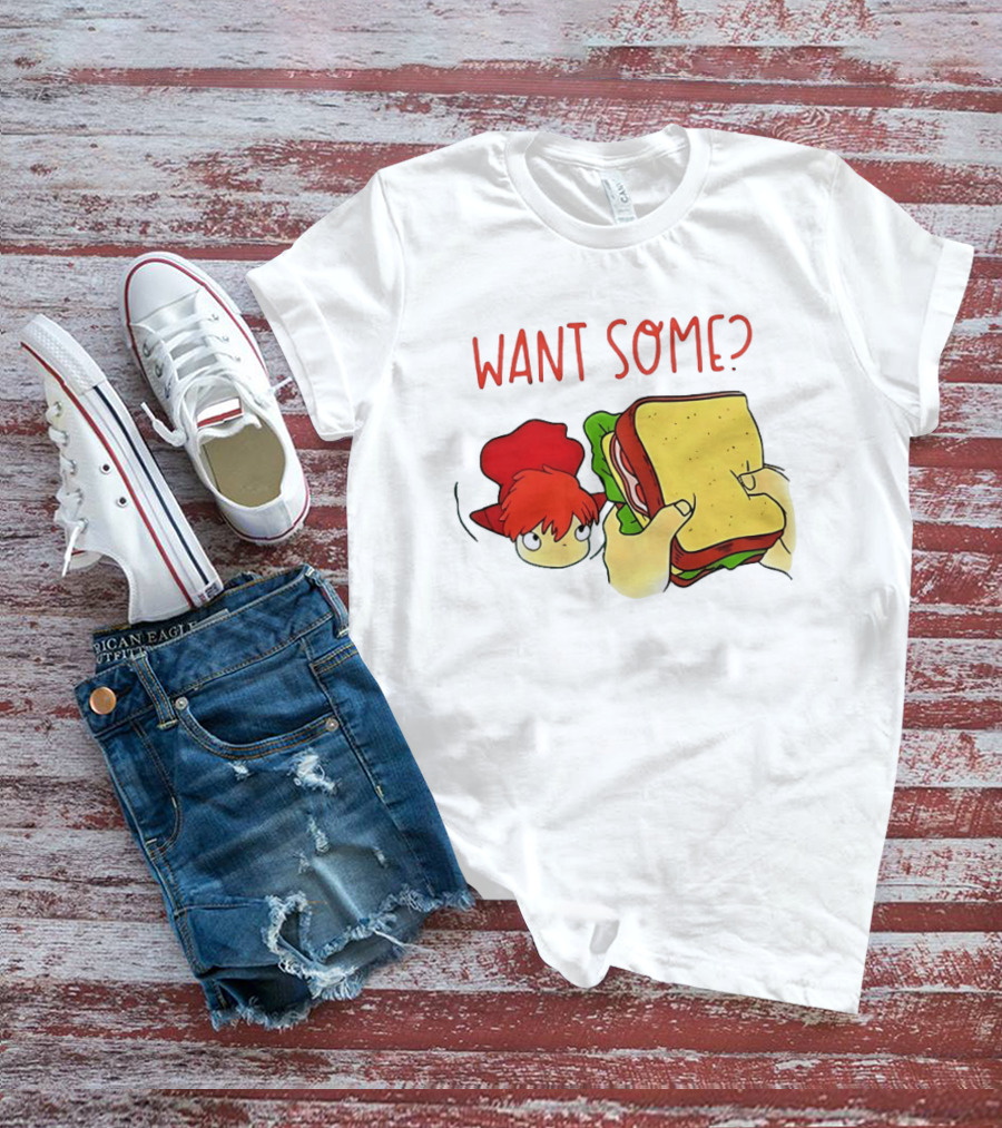 Ponyo Flinching Want Some Sandwich Scene T-Shirt