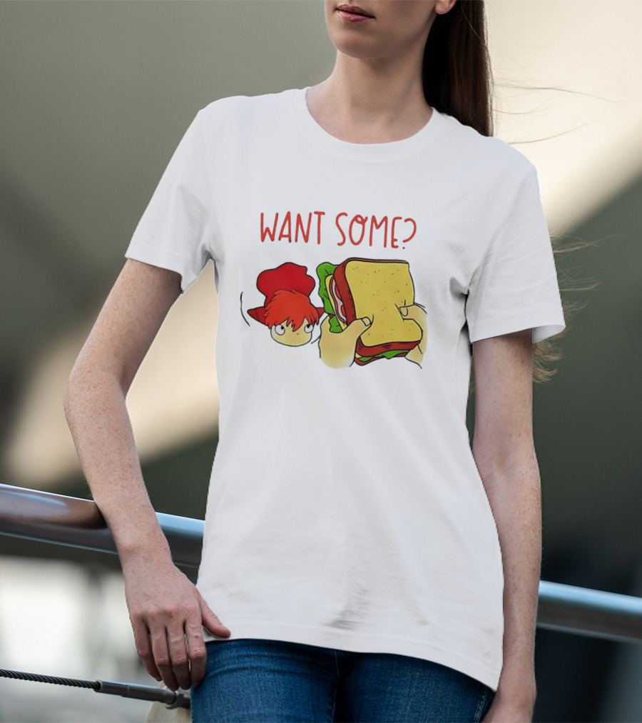 Ponyo Flinching Want Some Sandwich Scene T-Shirt