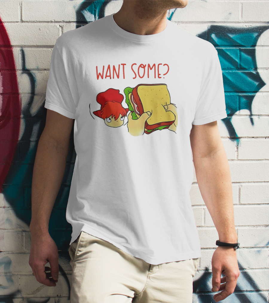 Ponyo Flinching Want Some Sandwich Scene T-Shirt