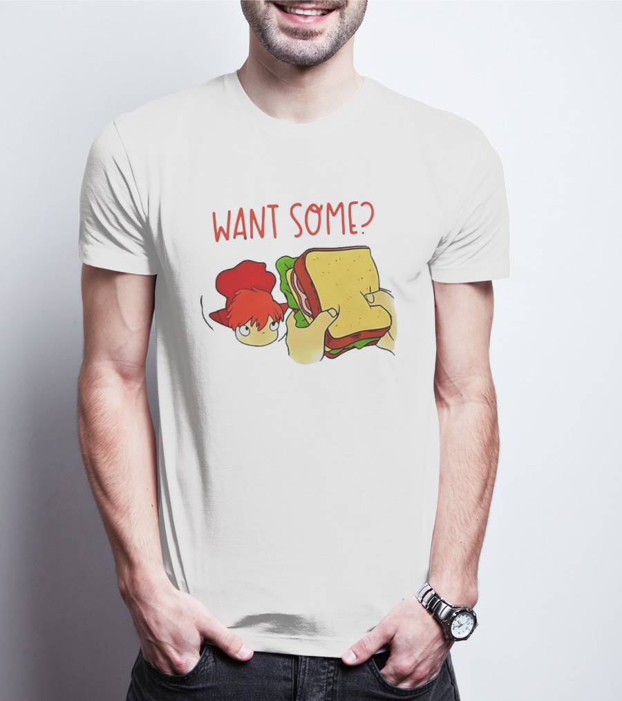 Ponyo Flinching Want Some Sandwich Scene T-Shirt