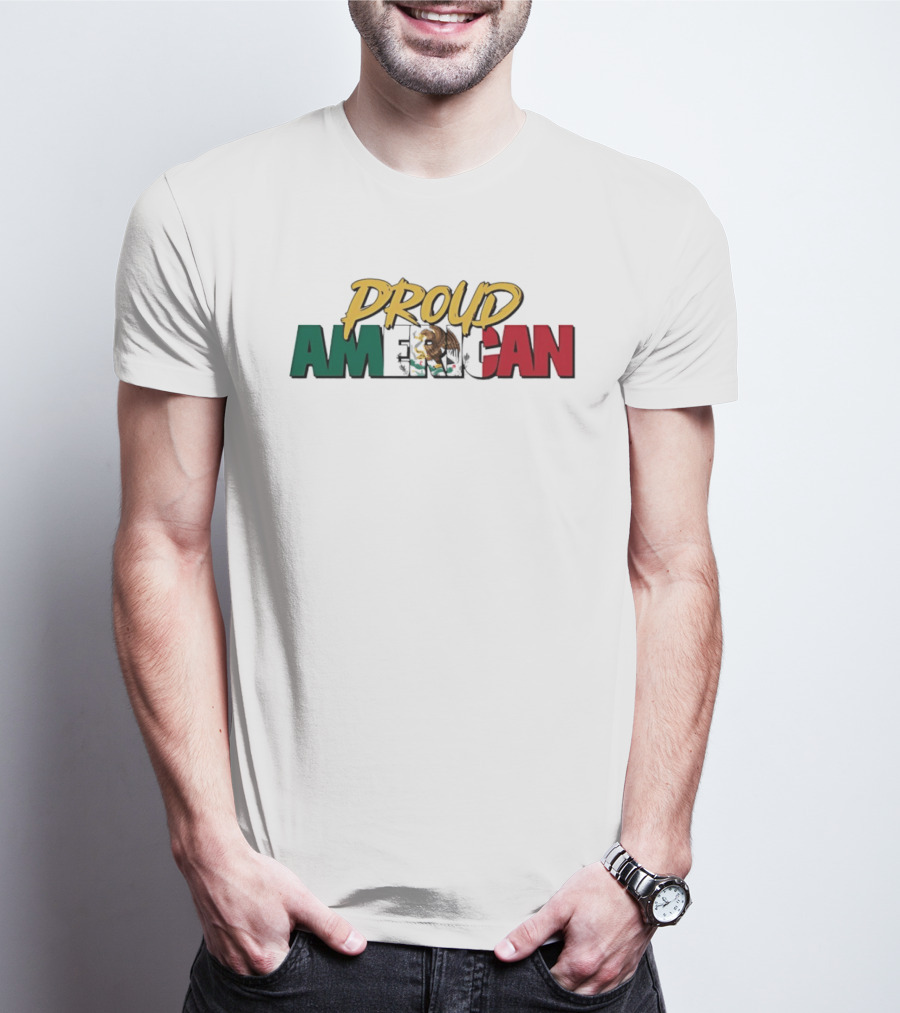 Proud American Mexico Eagle Flag Patriotic T-Shirt