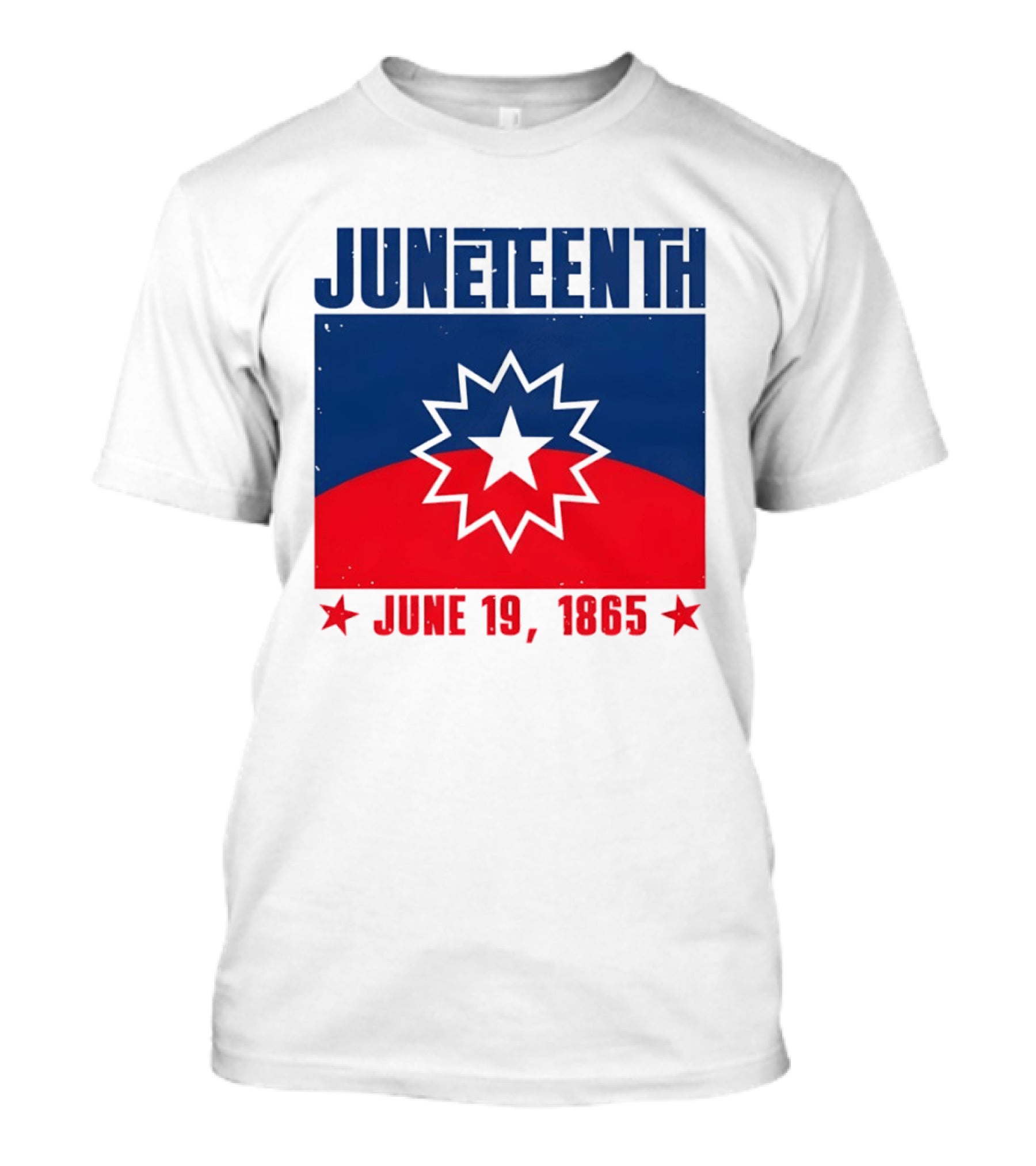 Juneteenth Red White Blue Freedom Flag June 19 1865 Emancipation Day T-Shirt