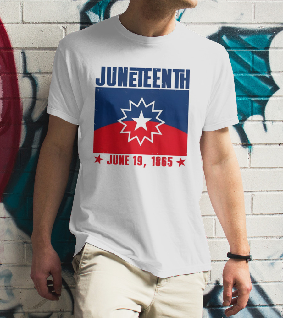 Juneteenth Red White Blue Freedom Flag June 19 1865 Emancipation Day T-Shirt