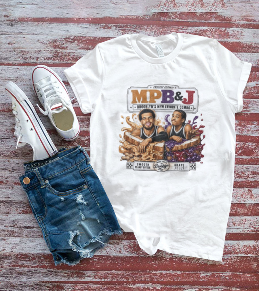 Freshly Served MPB & J Brooklyn's New Favorite Combo Smooth Peanut Butter Grape Jelly T-Shirt