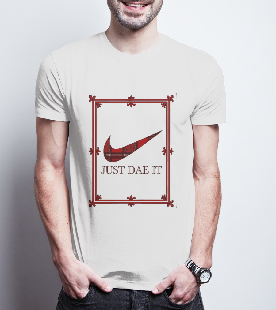 Just Dae It Scottish Plaid Swoosh Scotland T-Shirt