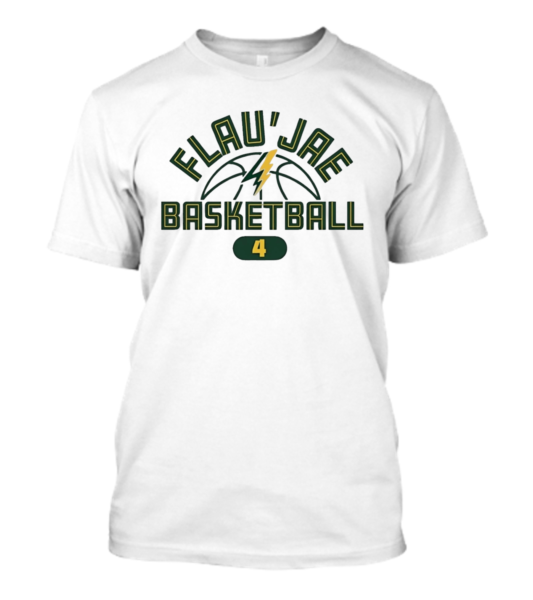 Flau'jae Basketball Lightning Bolt Number 4 T-Shirt