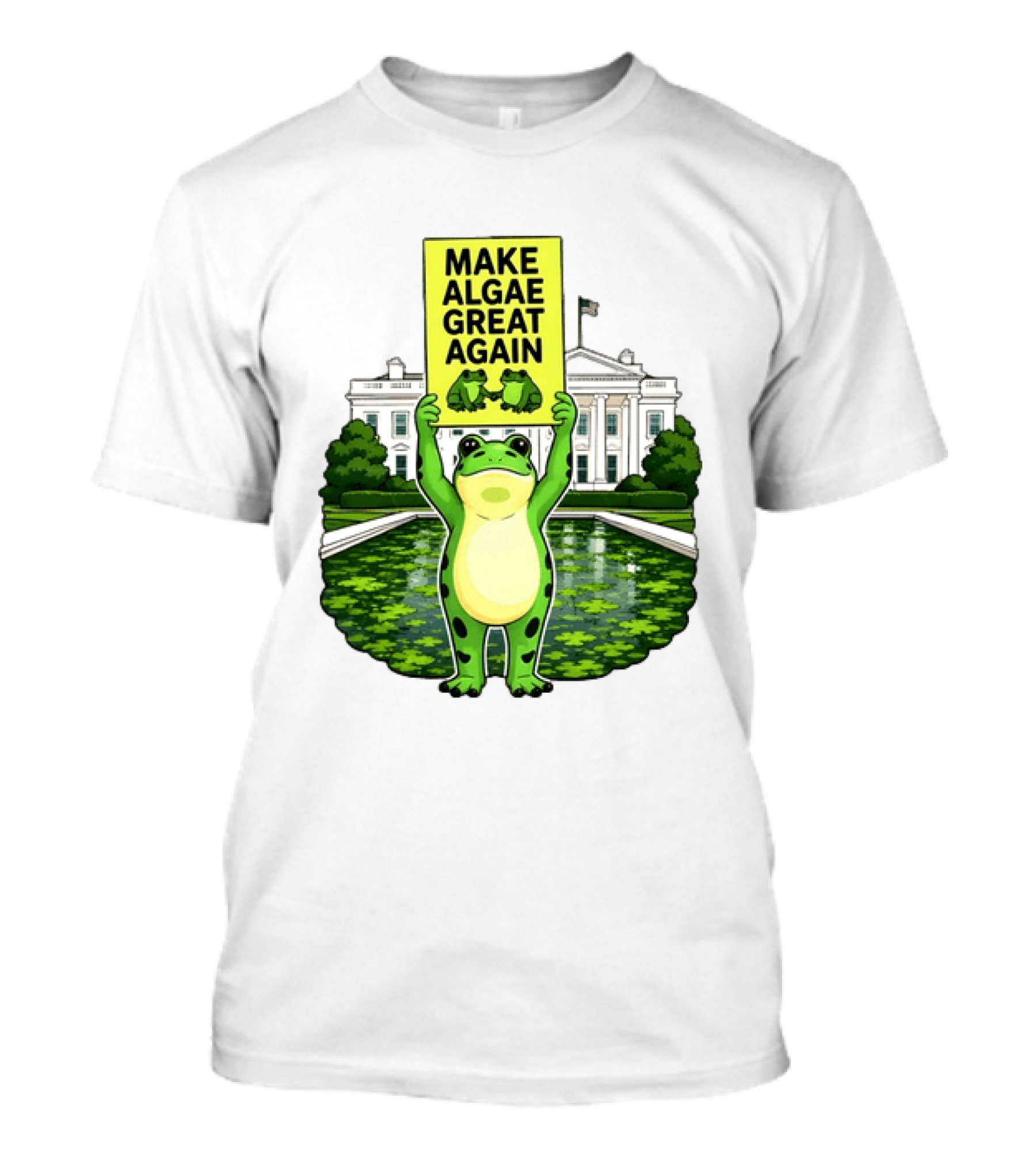 Frogs Team Algae Make Algae Great Again At White House 2026 T-Shirt